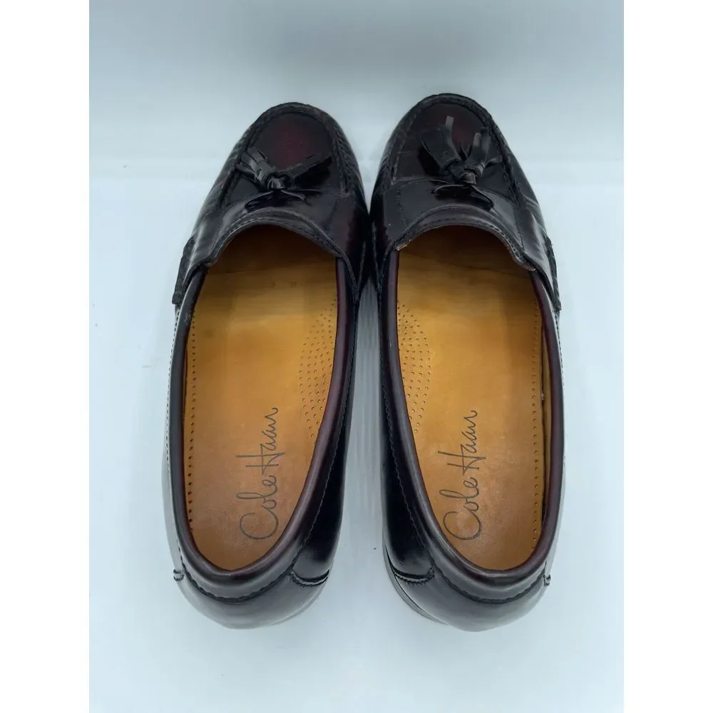 Cole Haan Men's Loafer Size 9 D Kiltie Tassel SlipOn Dress‎ Shoe Cordovan